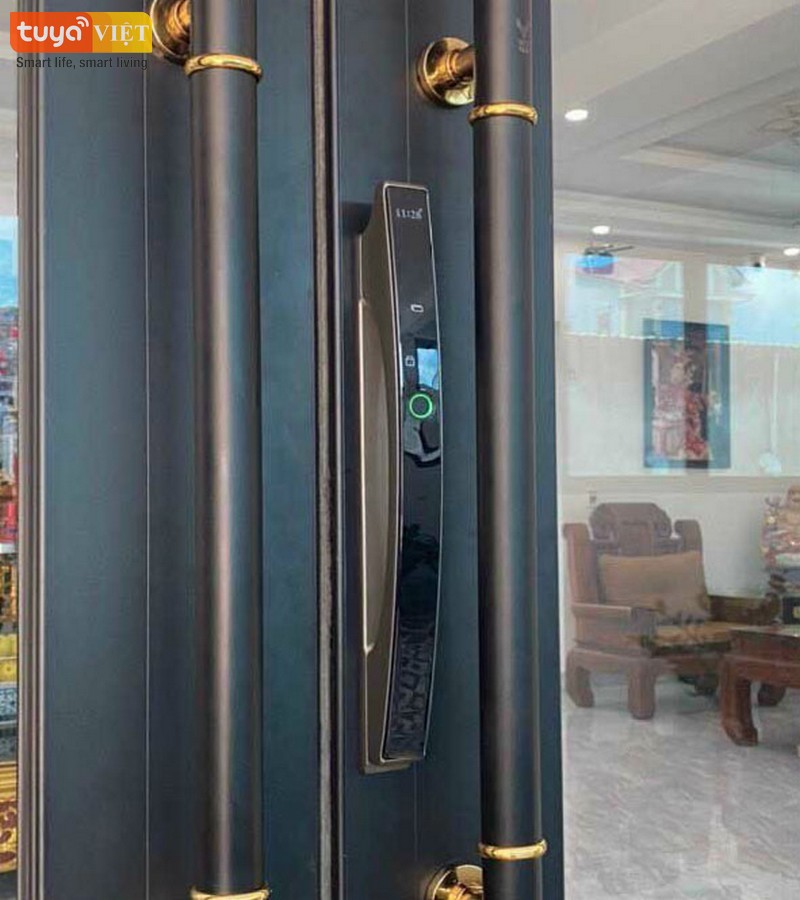 Khóa cửa mở bằng khuôn mặt - Lắp cho cửa nhôm kính