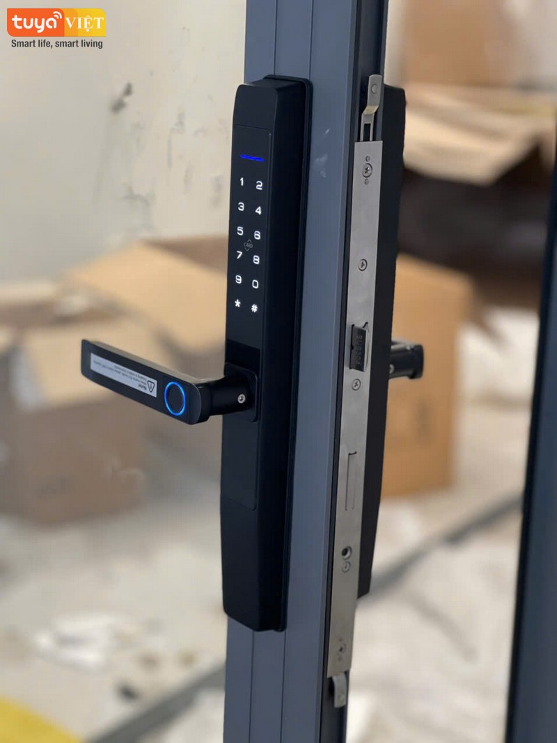 Khóa cửa vân tay chống nước Hưng Yên - Lắp cho cửa nhôm Xingfa