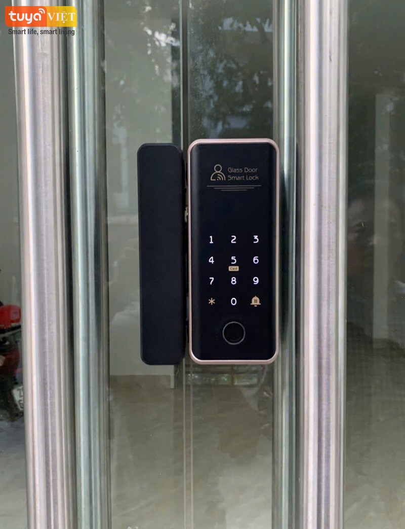 Khóa vân tay Thái Nguyên - Lắp cho cửa kính cường lực