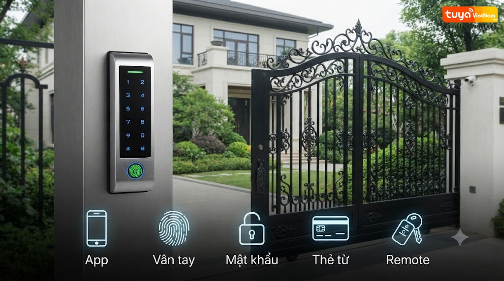 Khoa van tay cho cua cong tu dong TTLock GHF4-Detail 1