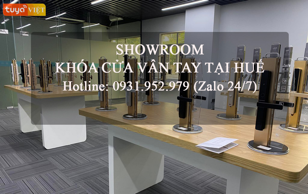 Showroom khóa cửa vân tay tại Huế